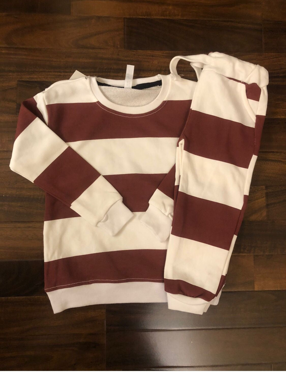 Maroon stripes tracksuit