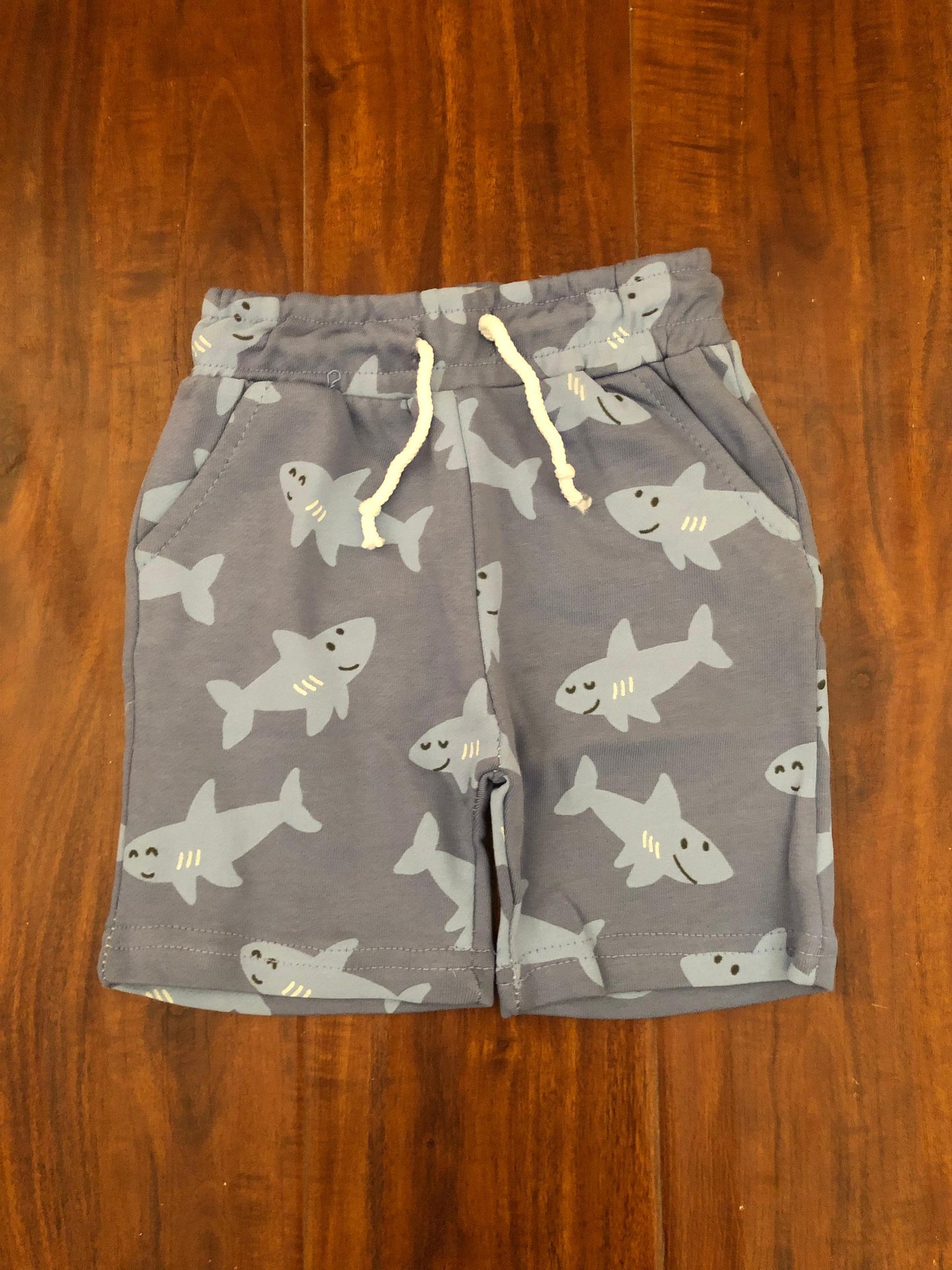 Shark Printed Blue Shorts
