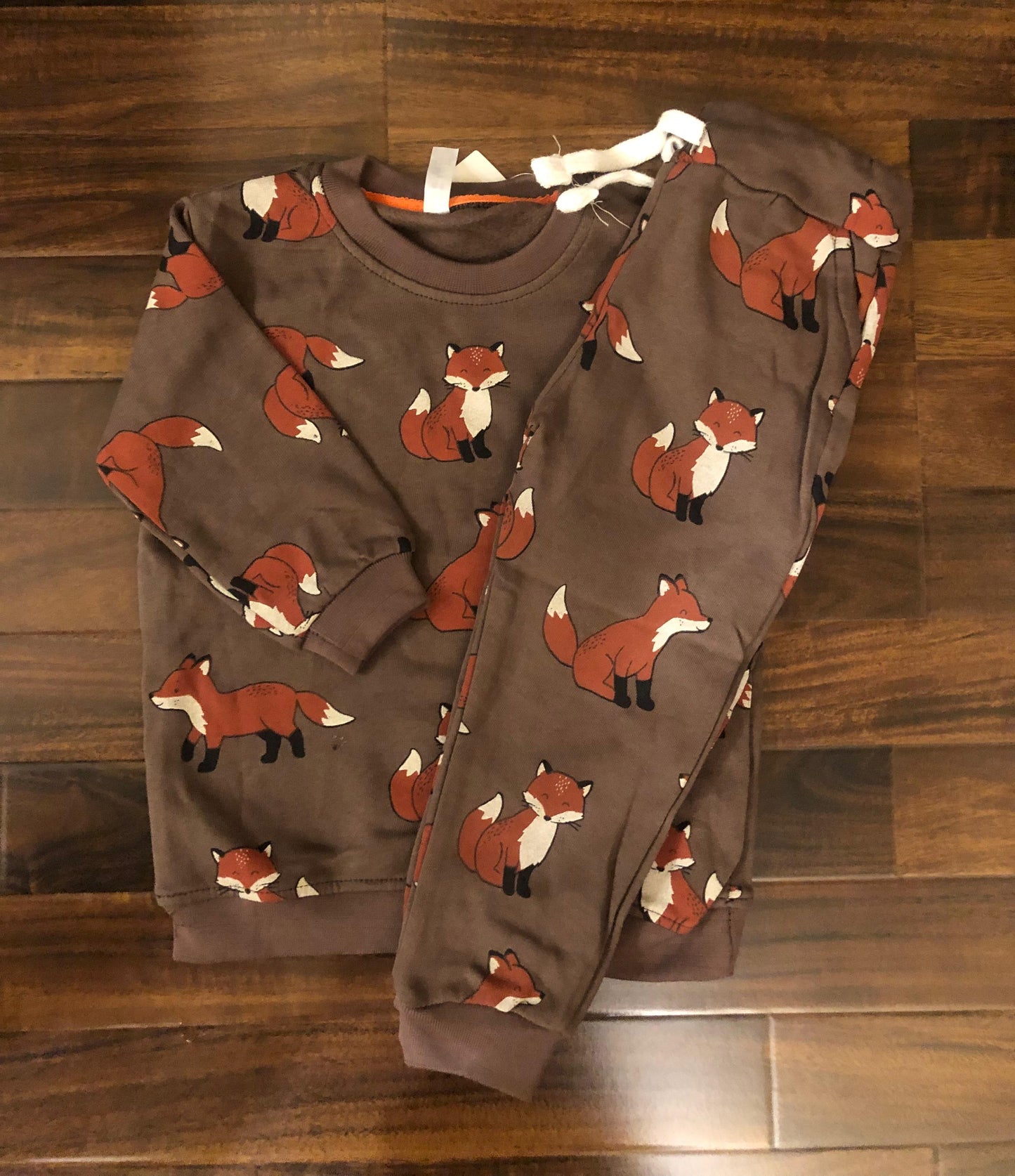 Brown cute fox tracksuit for kids