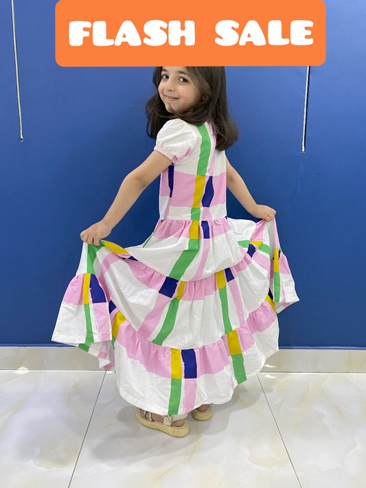 Maxi Style Cotton Dress for Girls