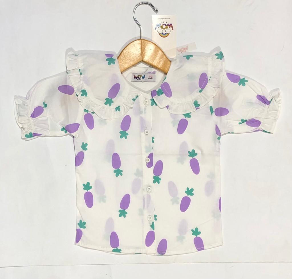 Brinjal Frill Style Top