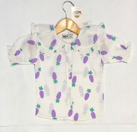 Brinjal Frill Style Top