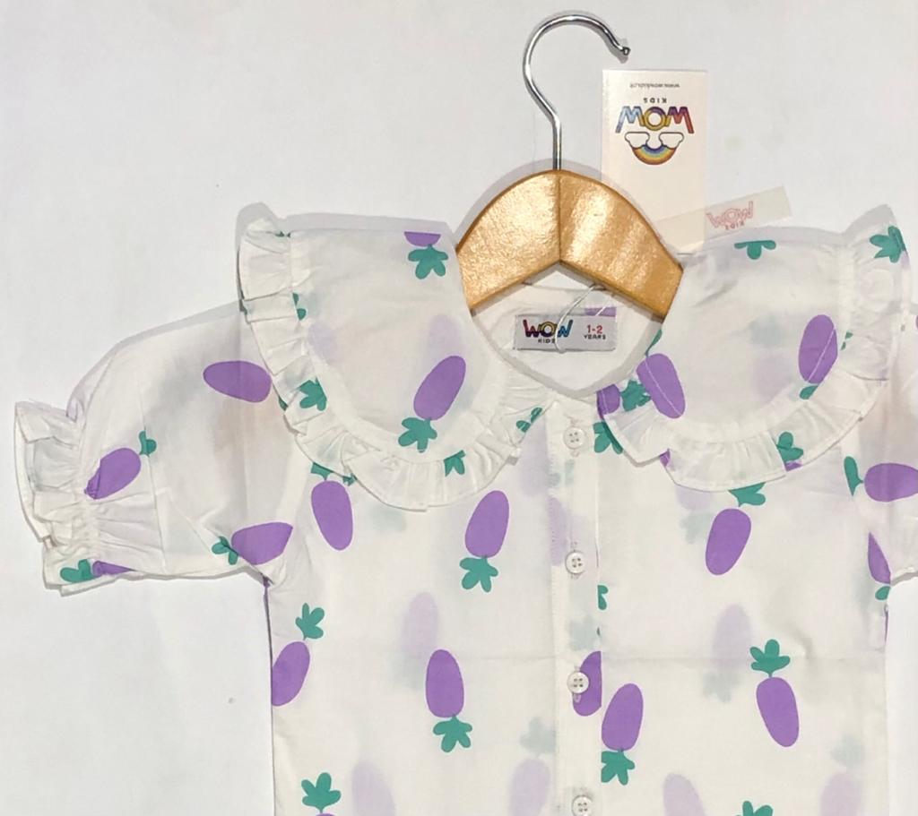 Brinjal Frill Style Top