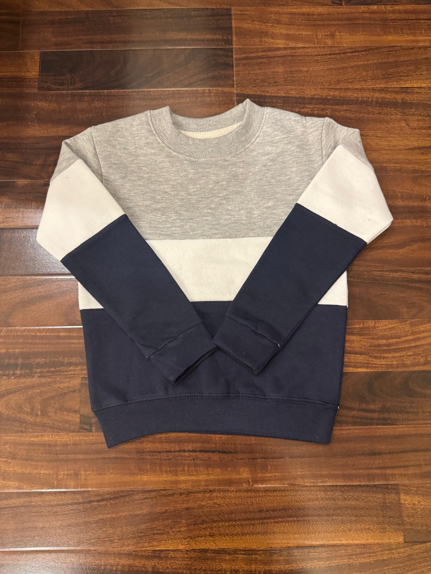 Grey panel sweatshirt for kids