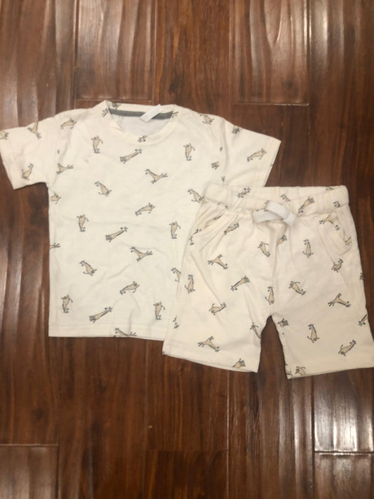 Baby giraffes T-shirt and shorts set for kids