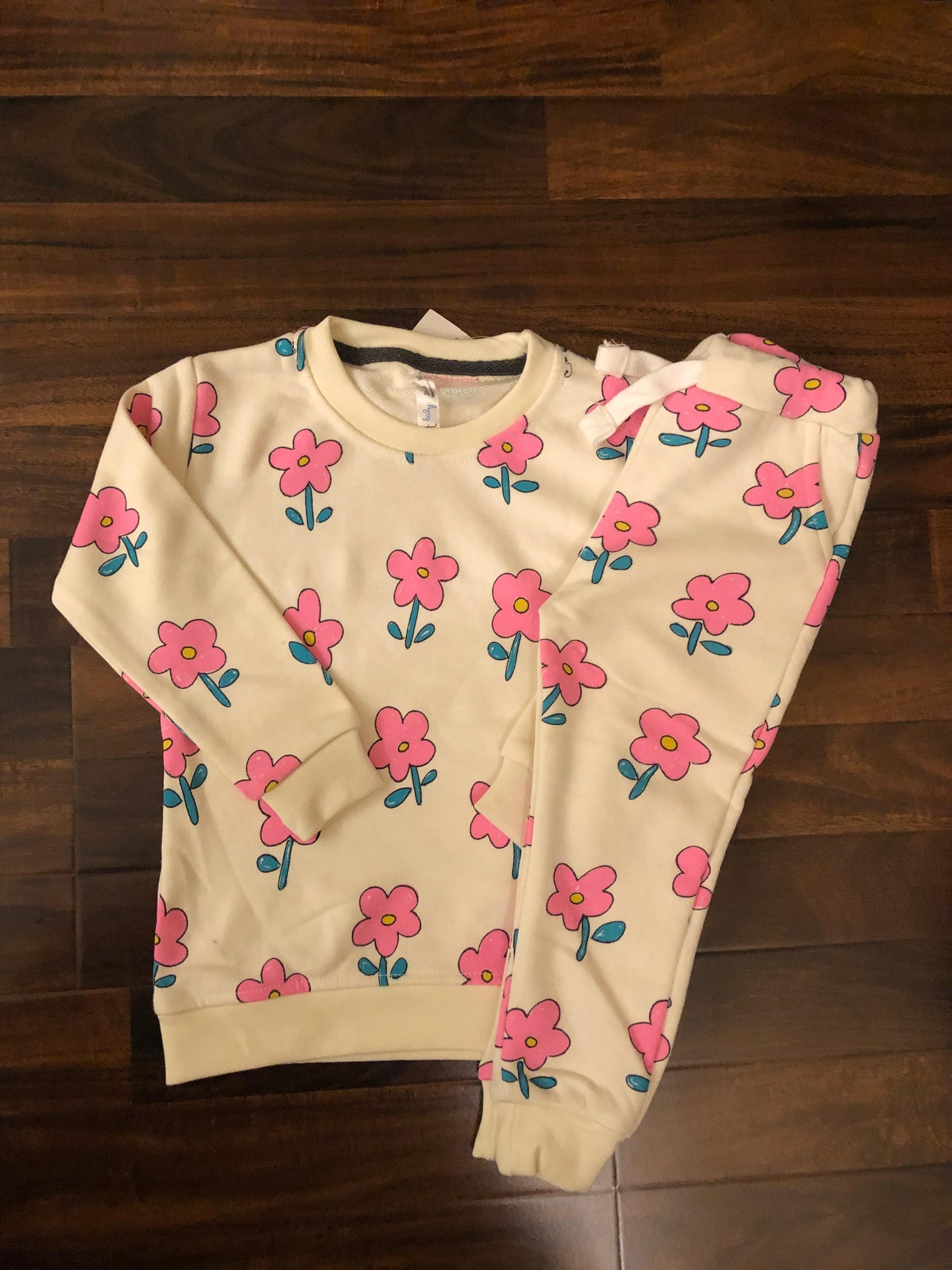 Pink flowers Tracksuit for kids