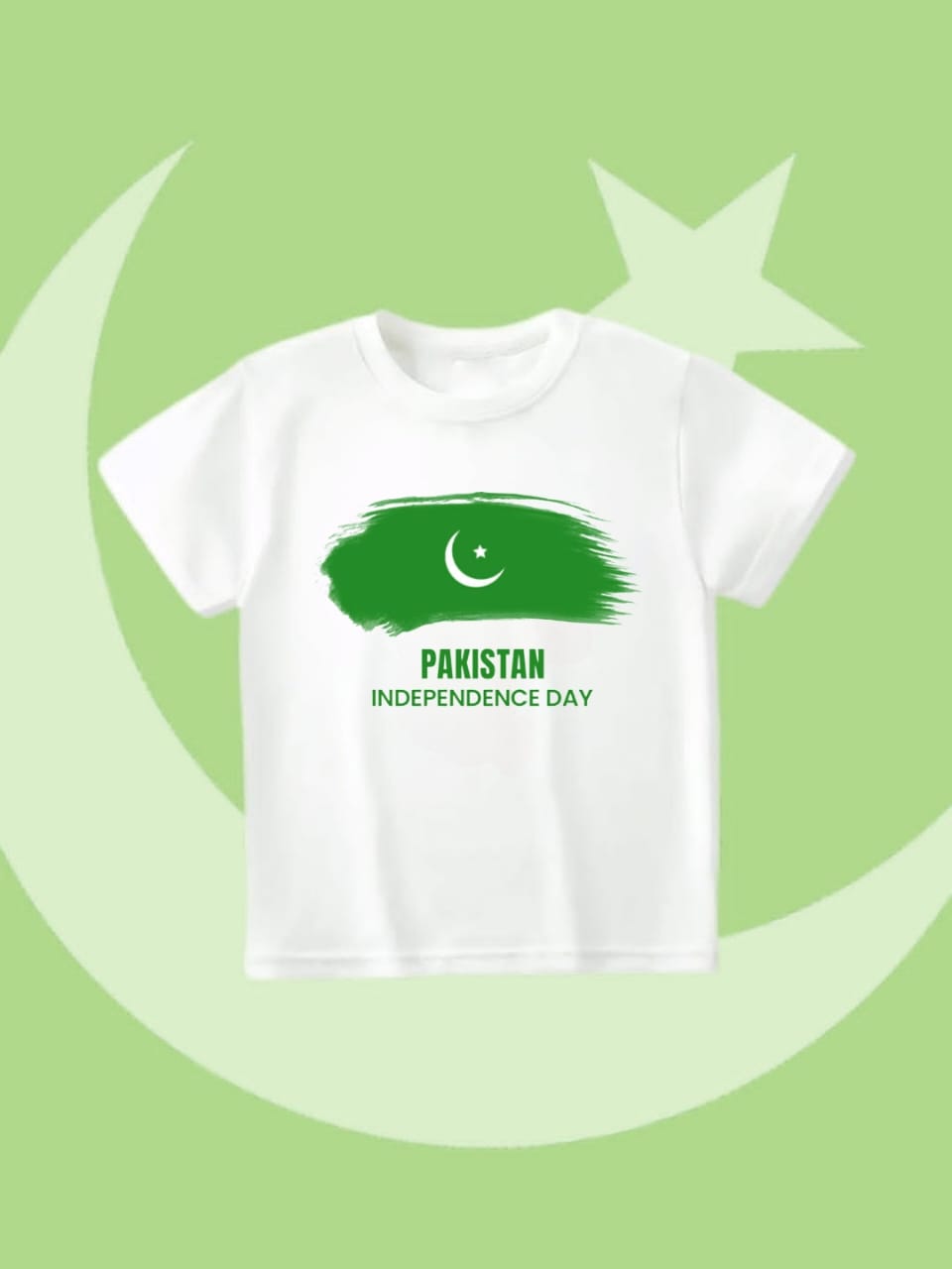 White pakistan splash independence day t-shirt