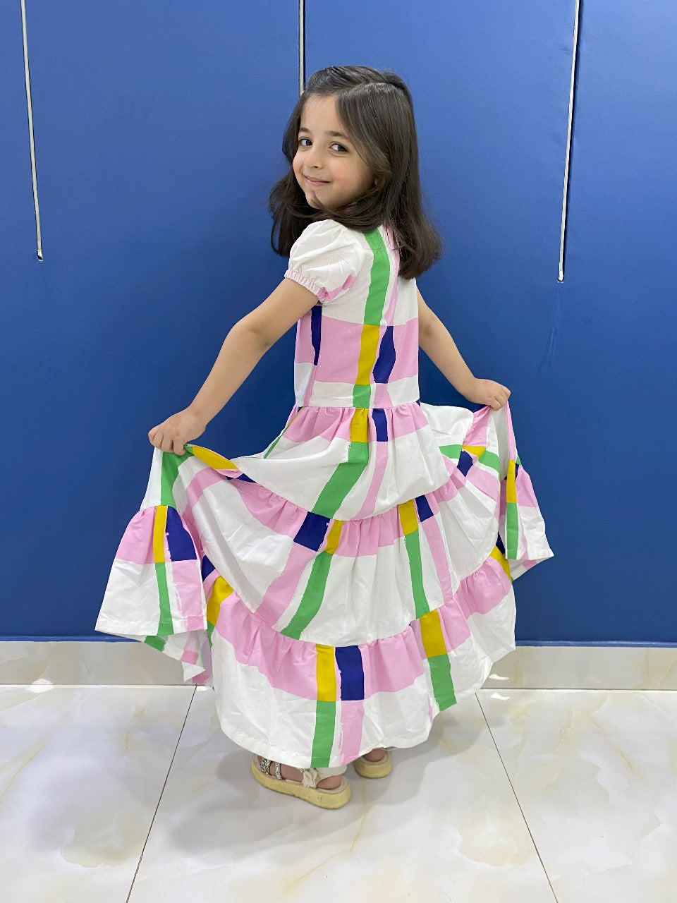 Maxi Style Cotton Dress for Girls