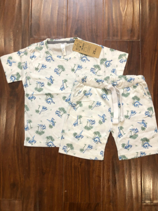 Dino trees T-shirt and shorts set for kids