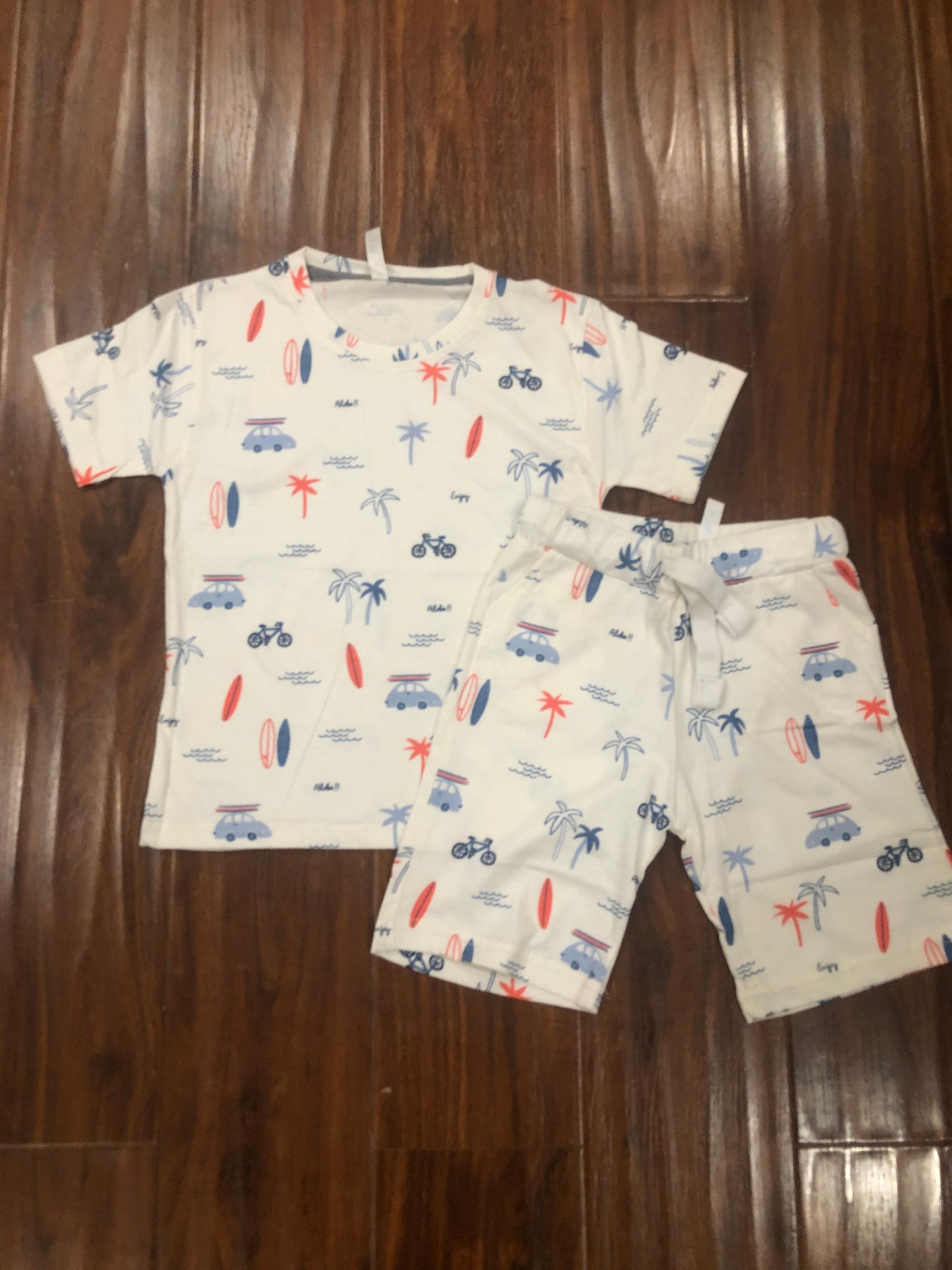 Palm trees T-shirt and shorts set for kids