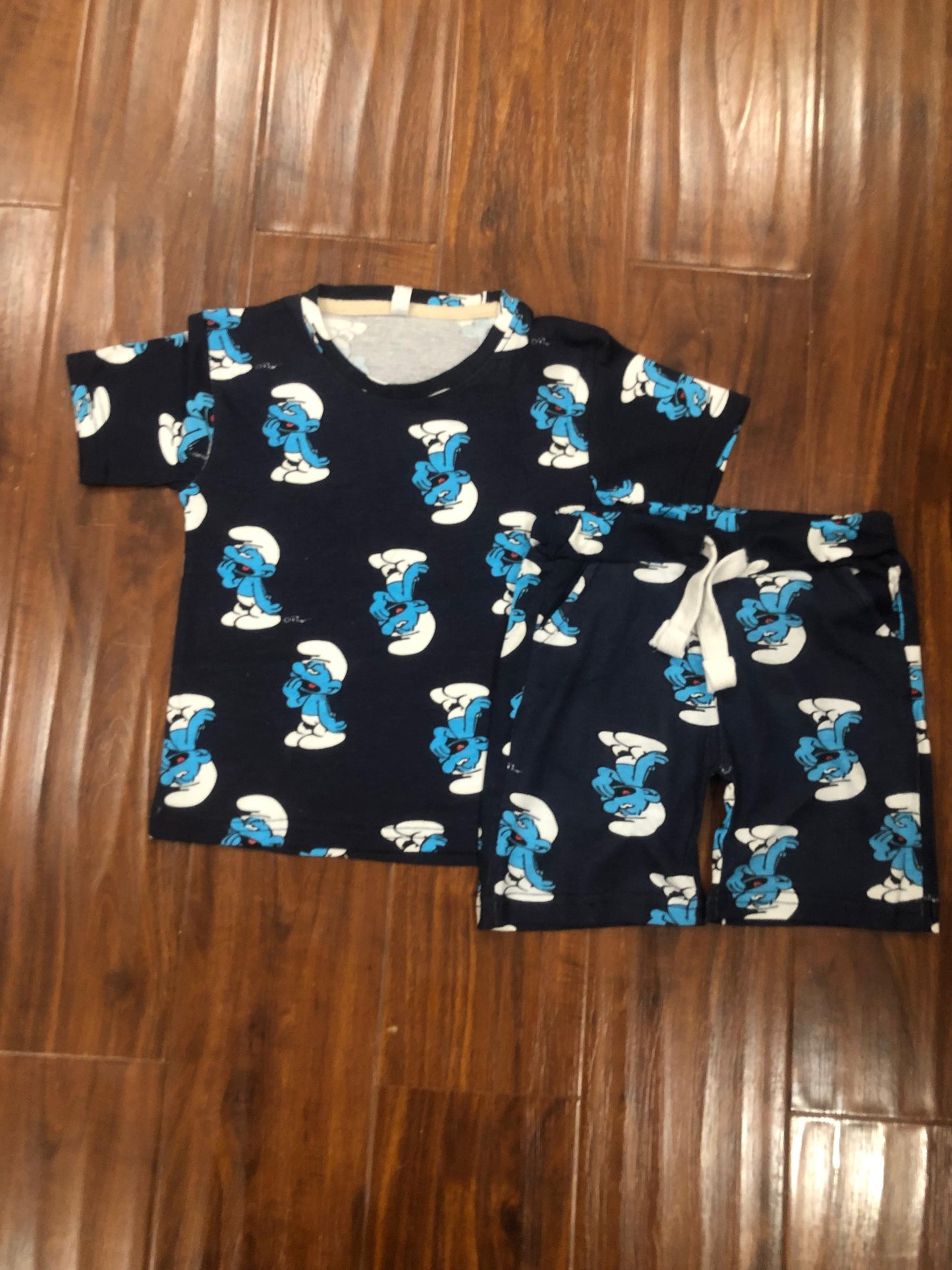 Smurf T-shirt and shorts set for kids