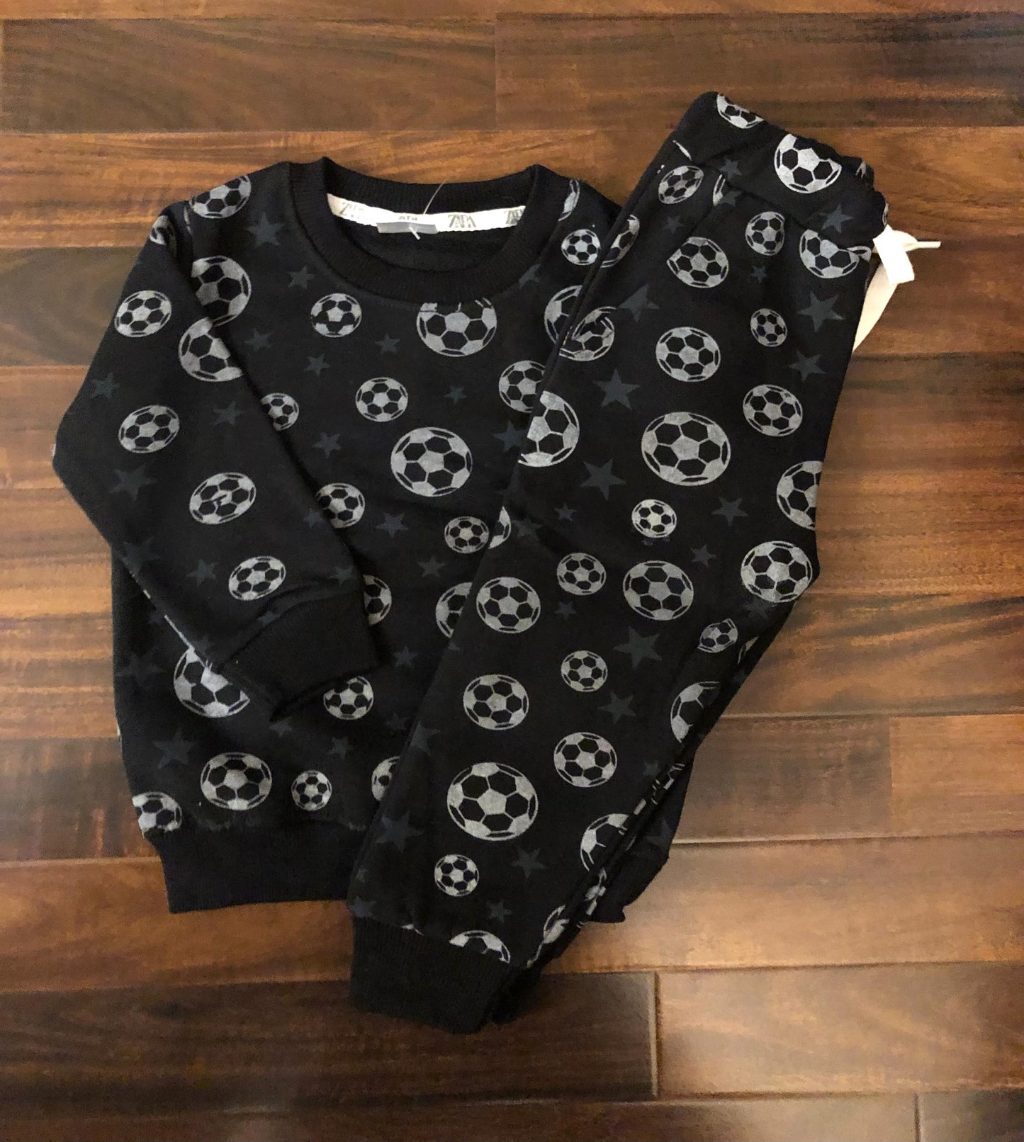 Black footballs Tracksuit for kids