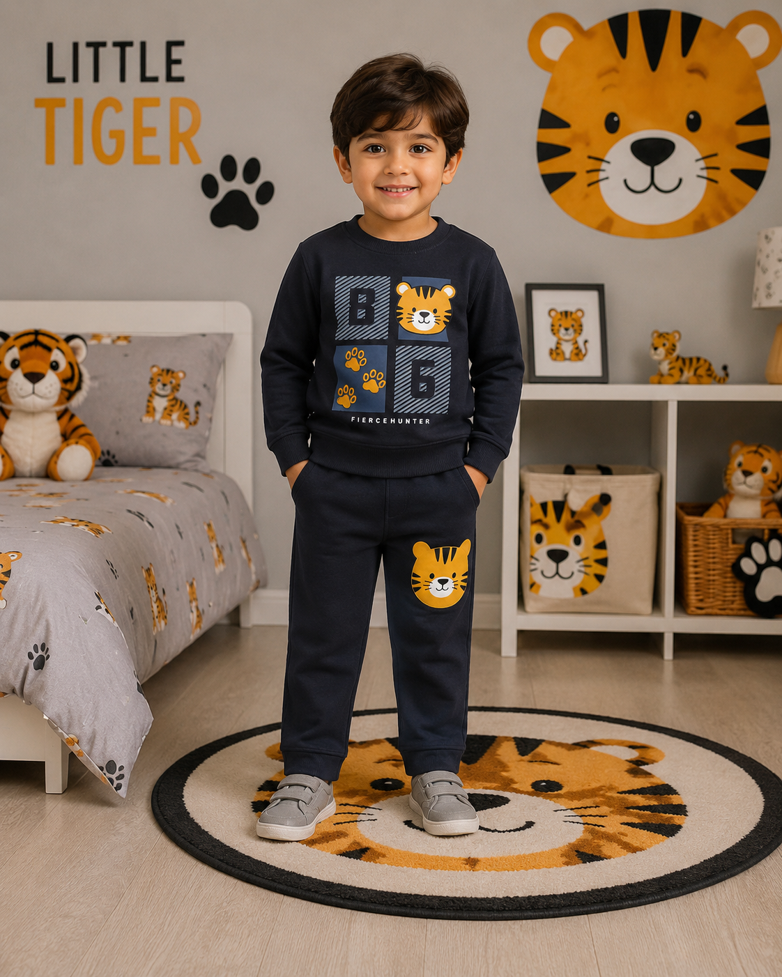 Black Little Tiger Tracksuit