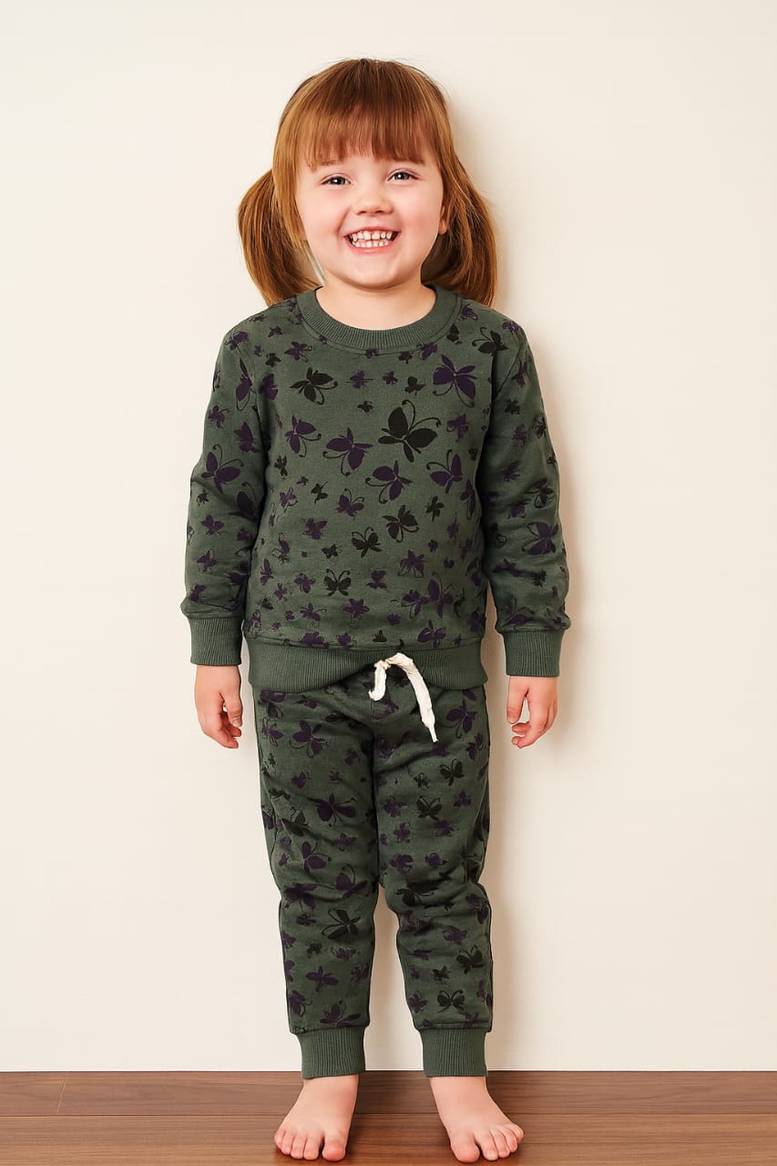 Dark green butterflies tracksuit