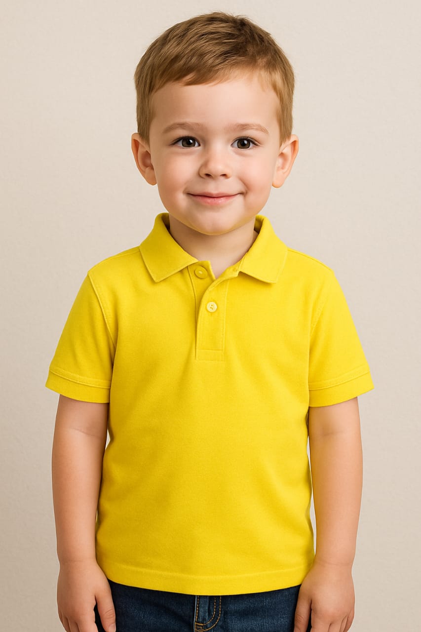 Yellow polo t-shirt for kids