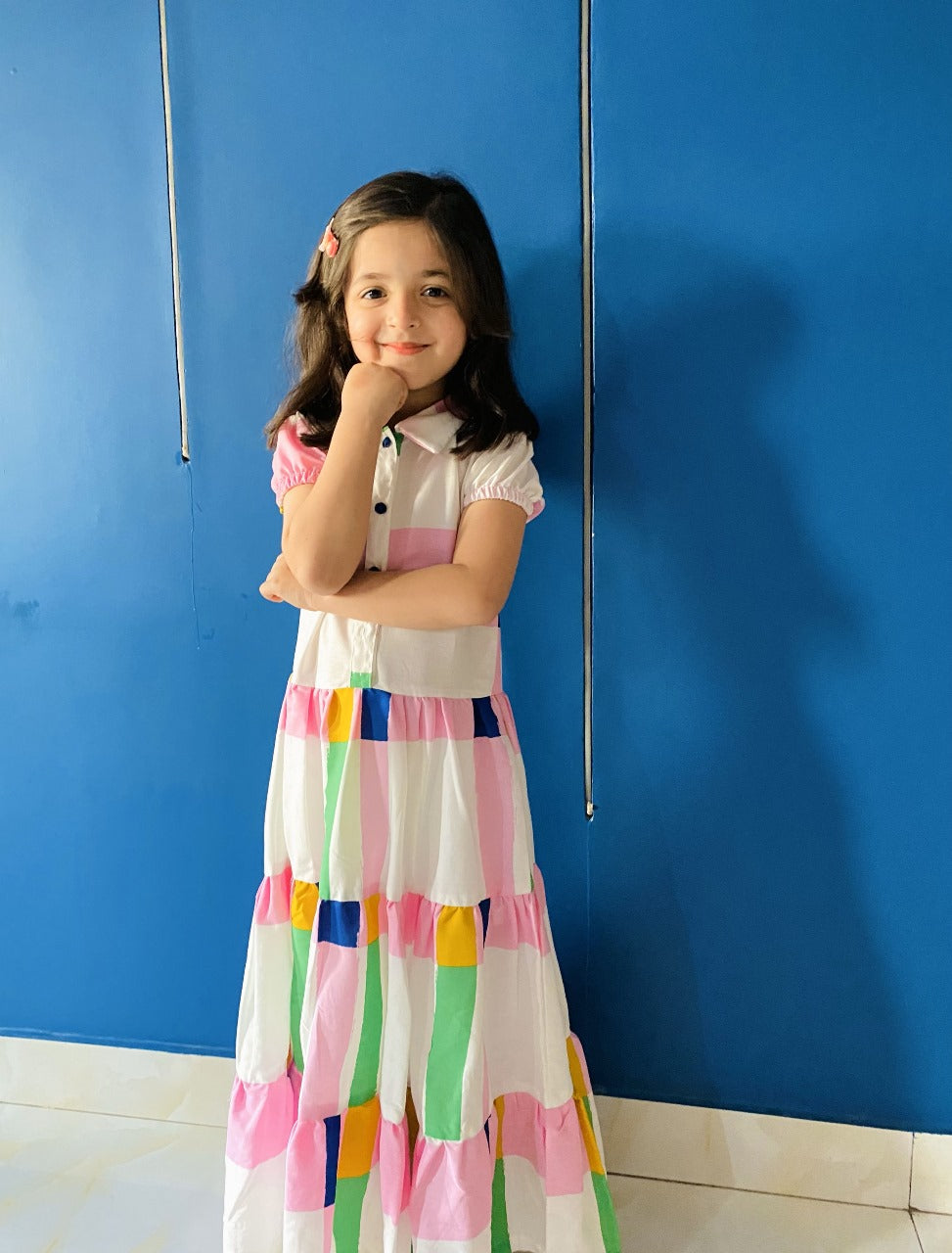 Maxi Style Cotton Dress for Girls