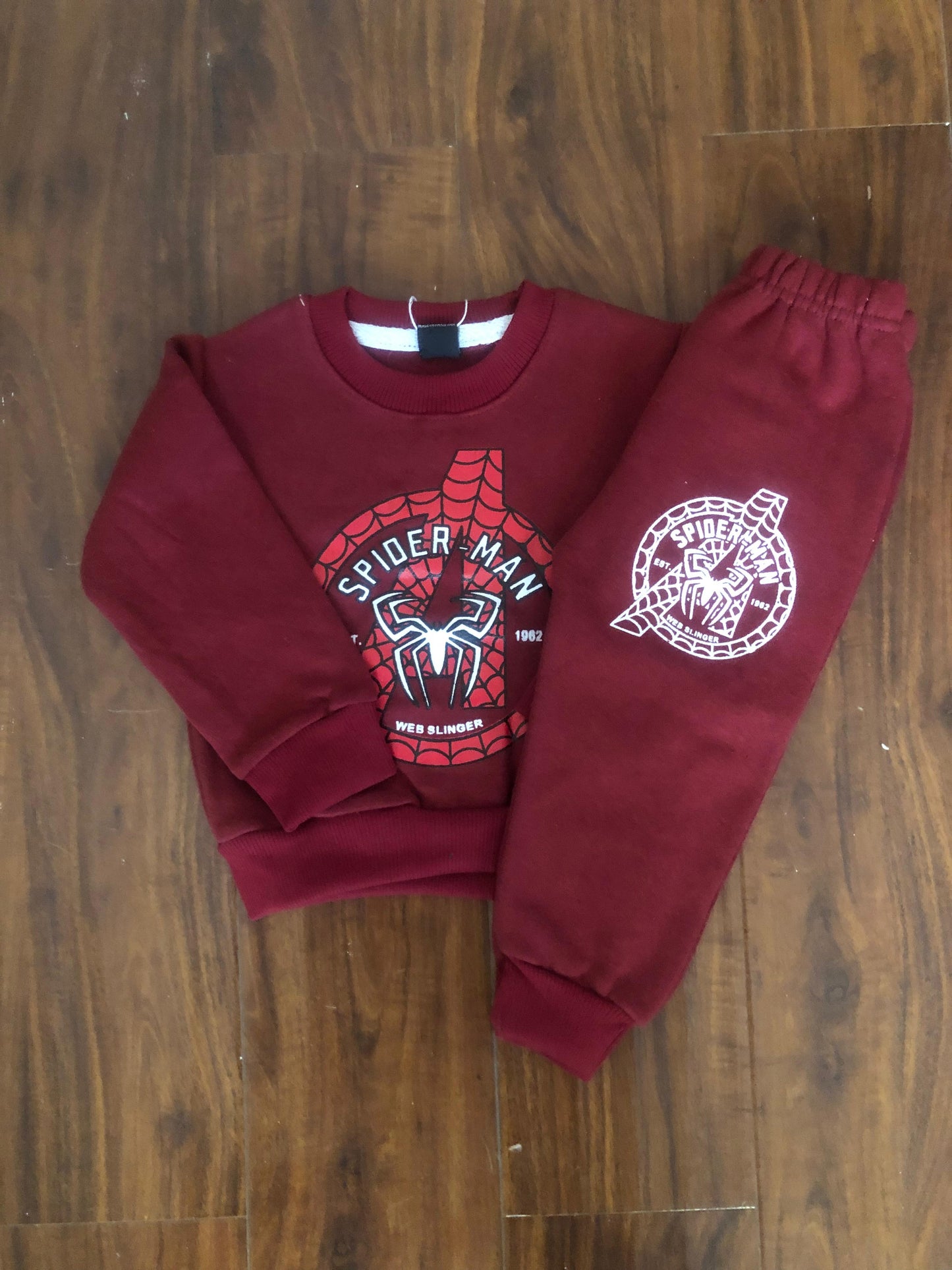 Maroon Spiderman Tracksuit