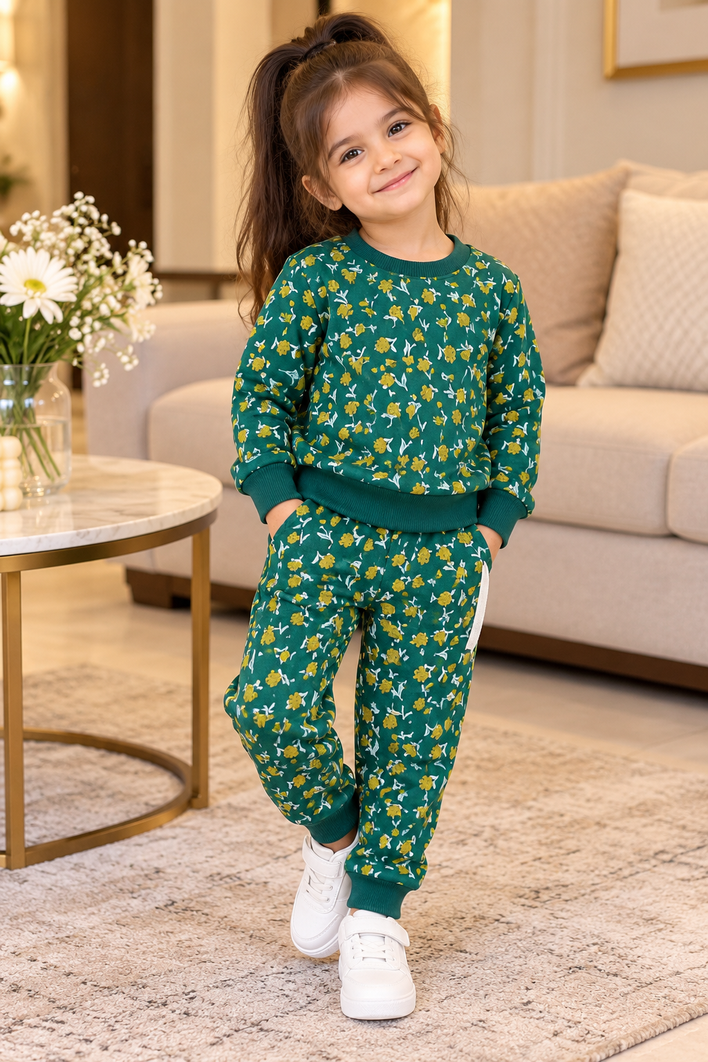 Green Floral Tracksuit