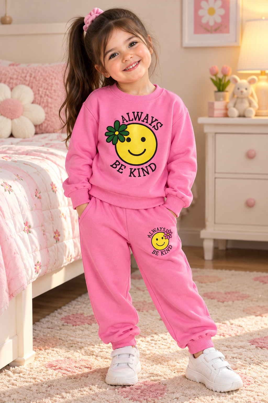 Dark Pink Be Kind Tracksuit