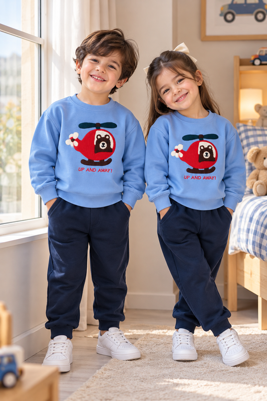 Blue Helicopter Sweatshirt