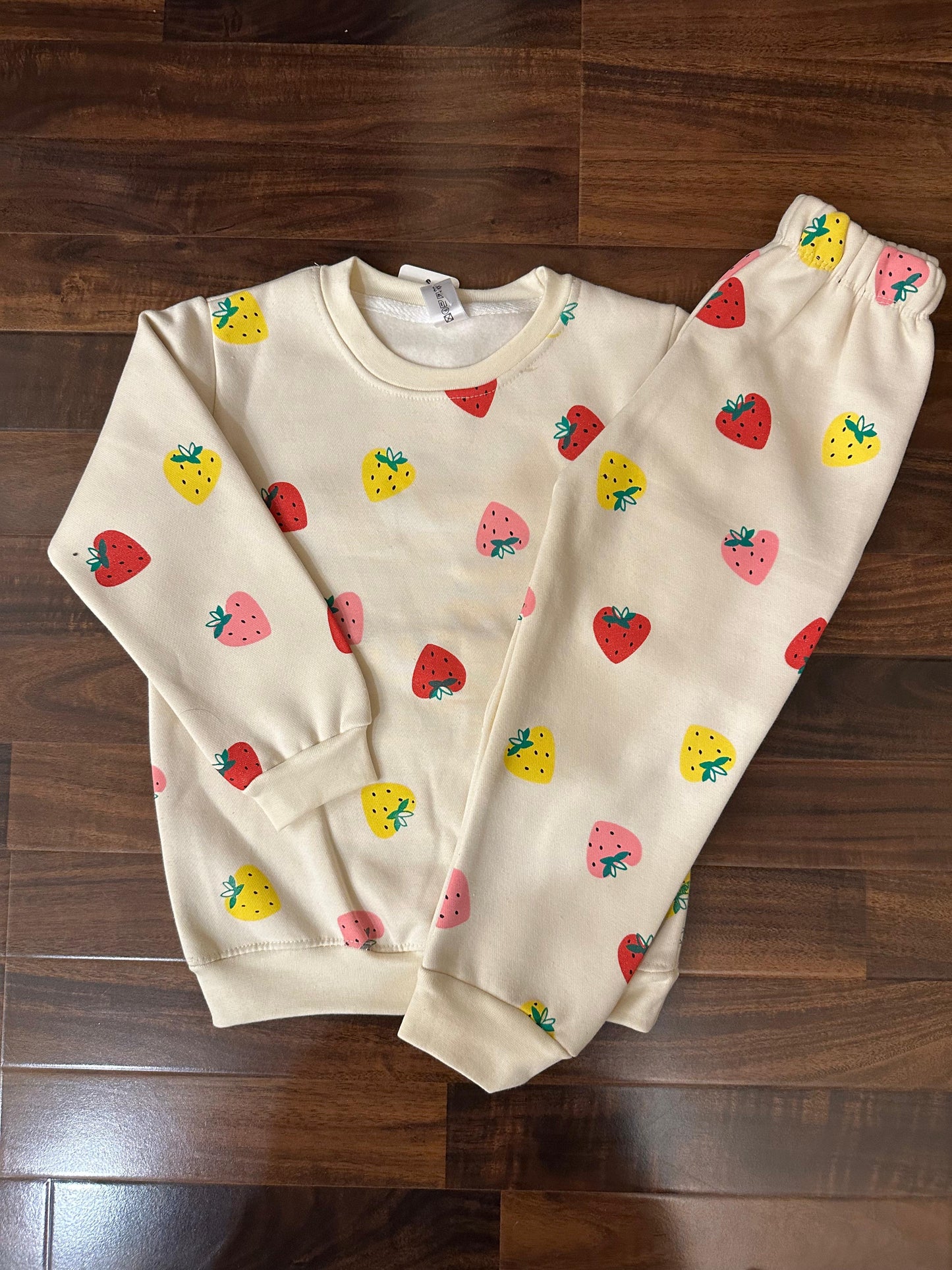 Off white Multi strawberries tracksuit for kids