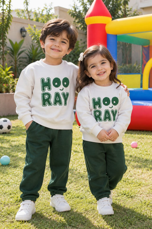 White Hoo Ray Sweatshirt