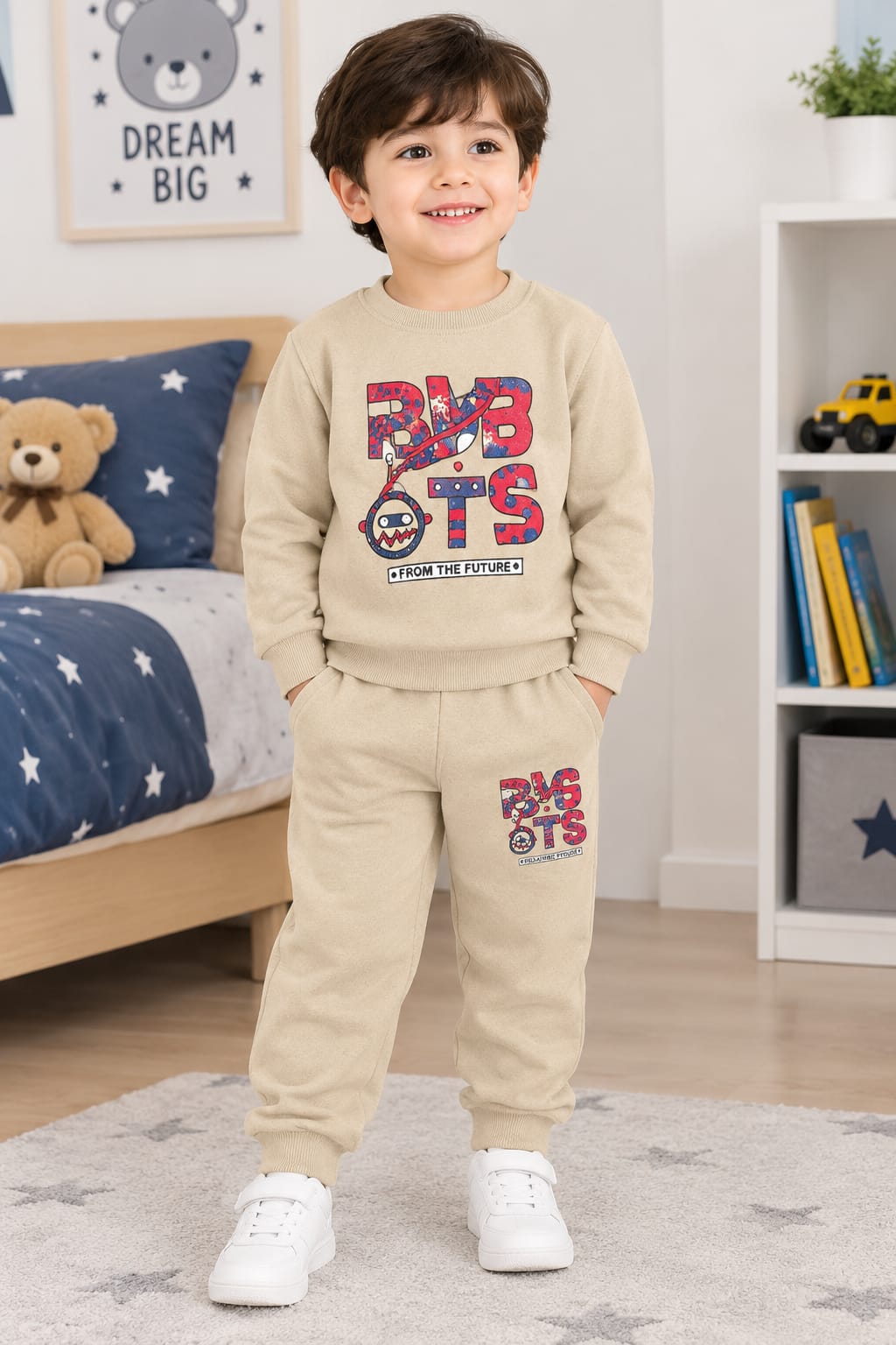 Beige Robots Tracksuit