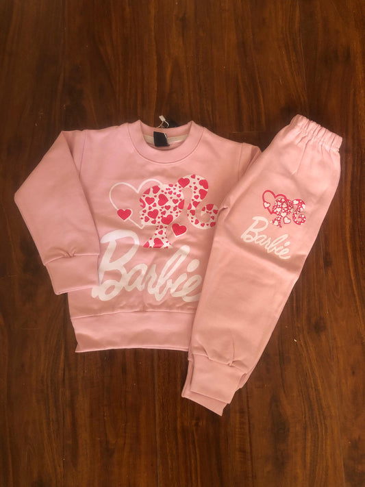 Soft Baby Pink Barbie Tracksuit