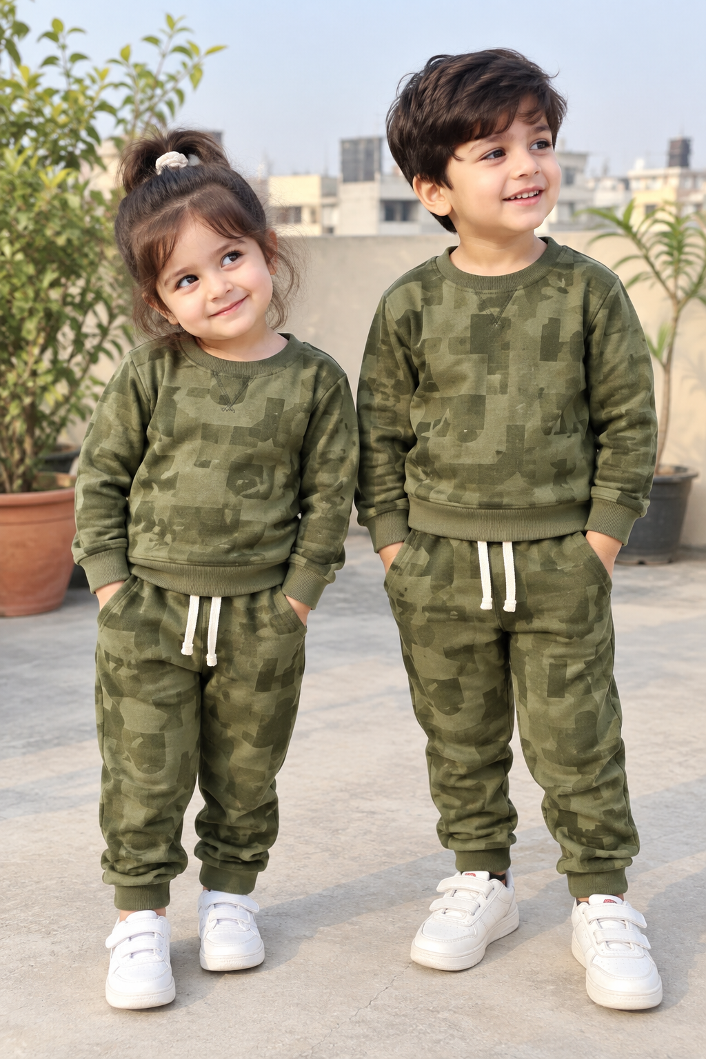 Green Urban Blocks Tracksuit