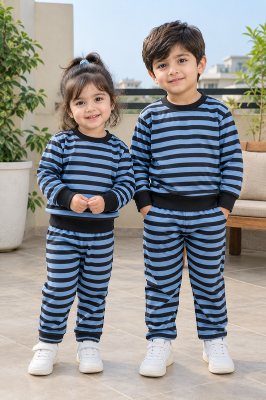 Blue Classic Stripes Tracksuit
