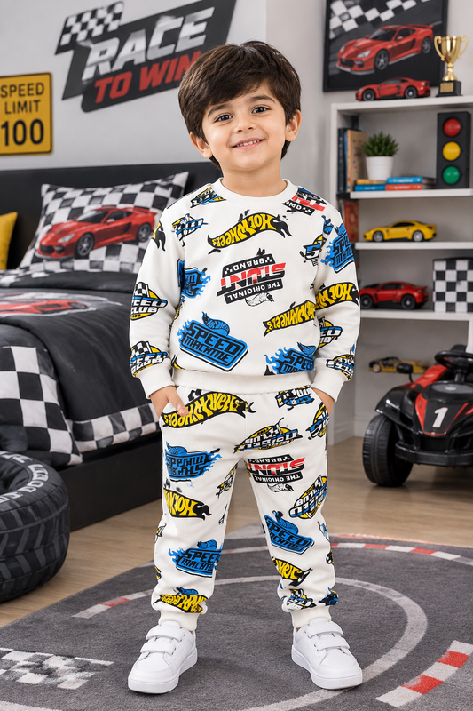 White Hot Wheels Tracksuit