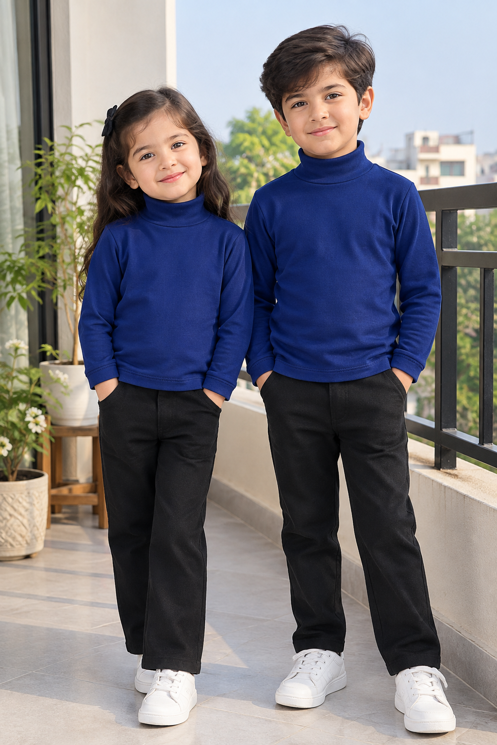 Royal Blue High Neck