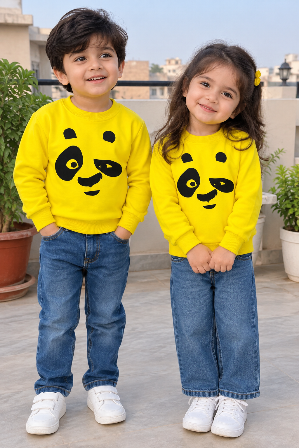 Yellow panda sweatshirt