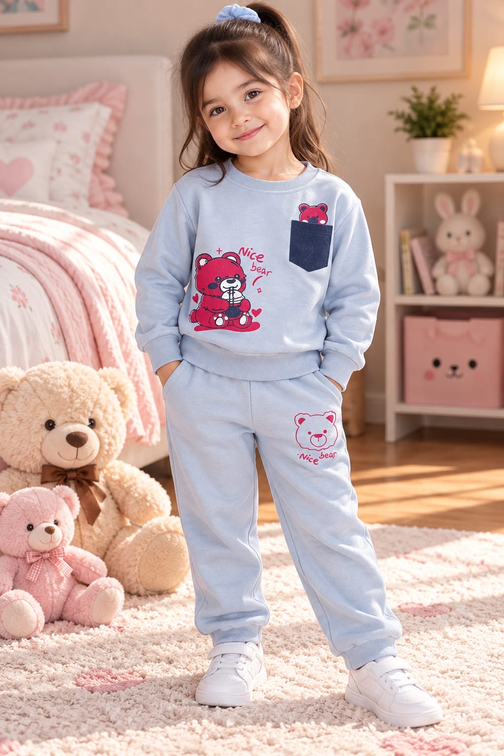 Sky Blue Nice Bear Tracksuit