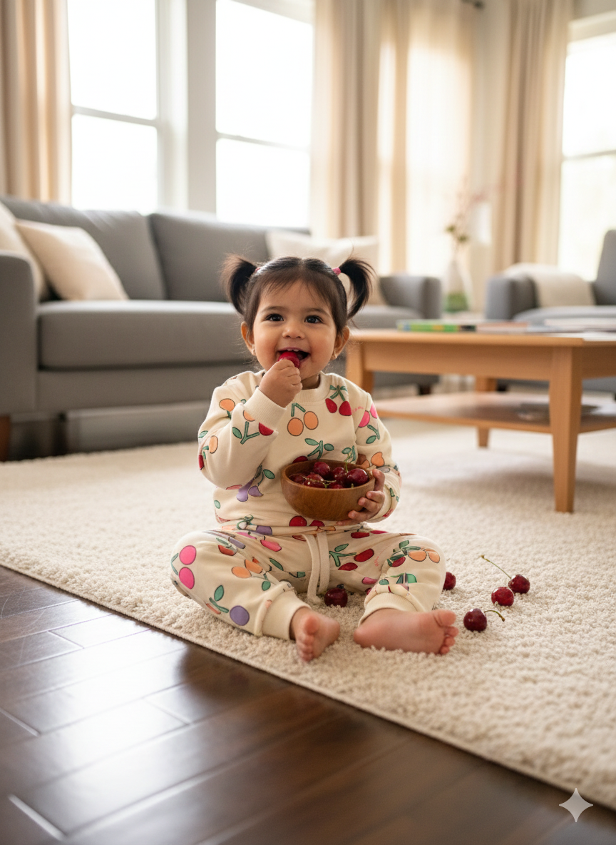 Multi cherries Tracksuit for kids