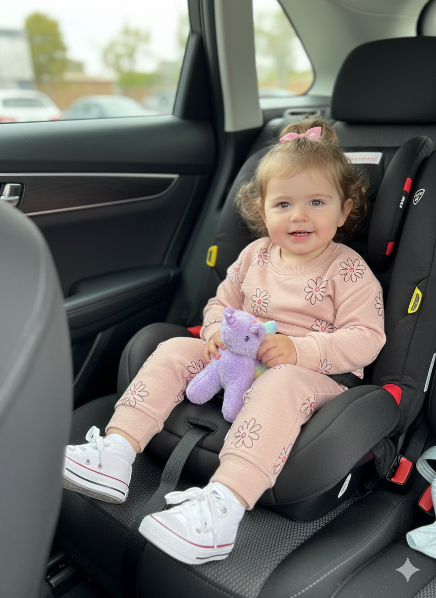 Tea pink flowers tracksuit for kids