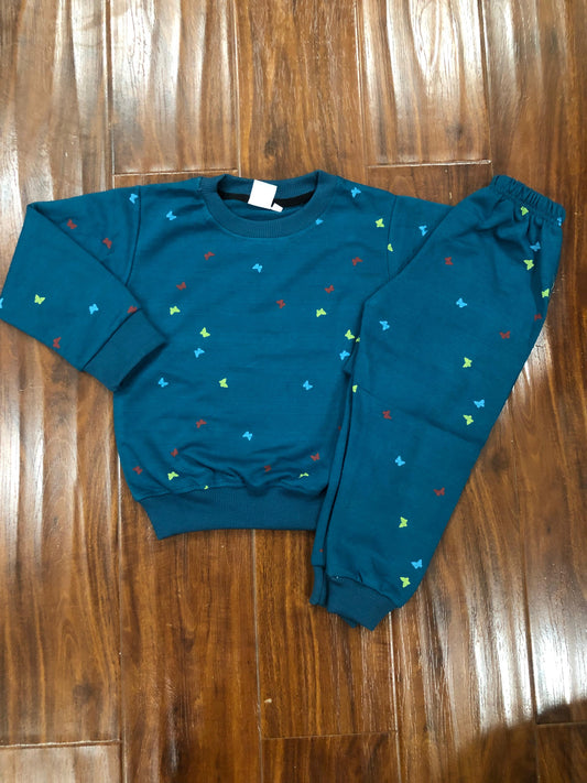 Teal green butterflies tracksuit