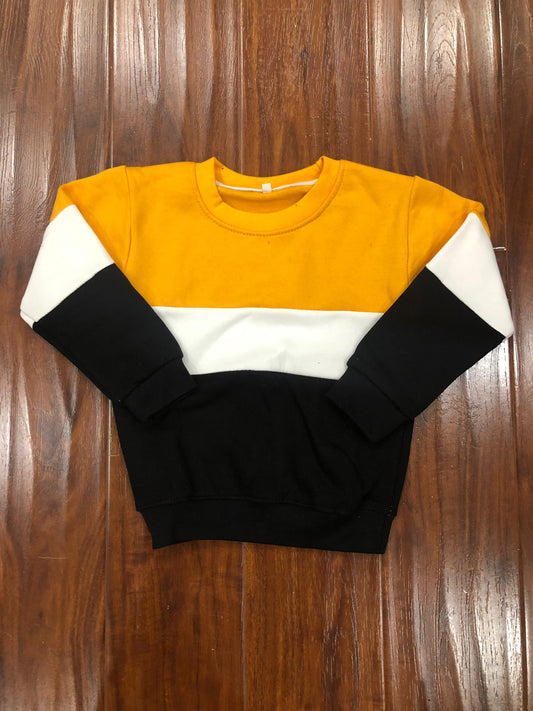 Mustard Block panel sweatshirt