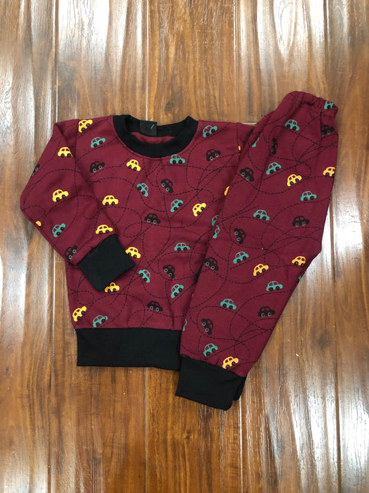 Maroon Cars Tracksuit (Fleece)