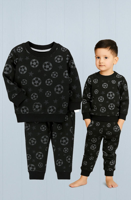 Black footballs Tracksuit for kids