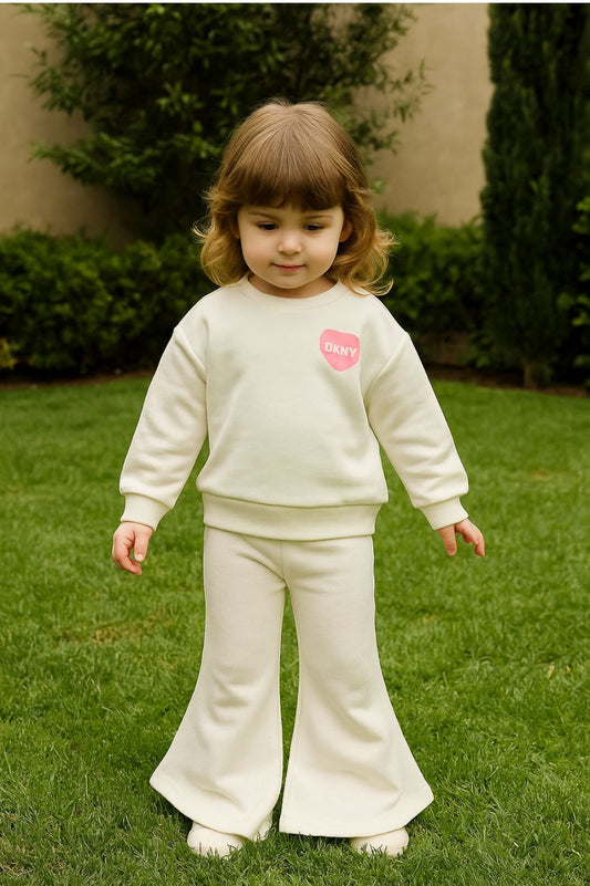 Heart logo flapper Tracksuit for girls
