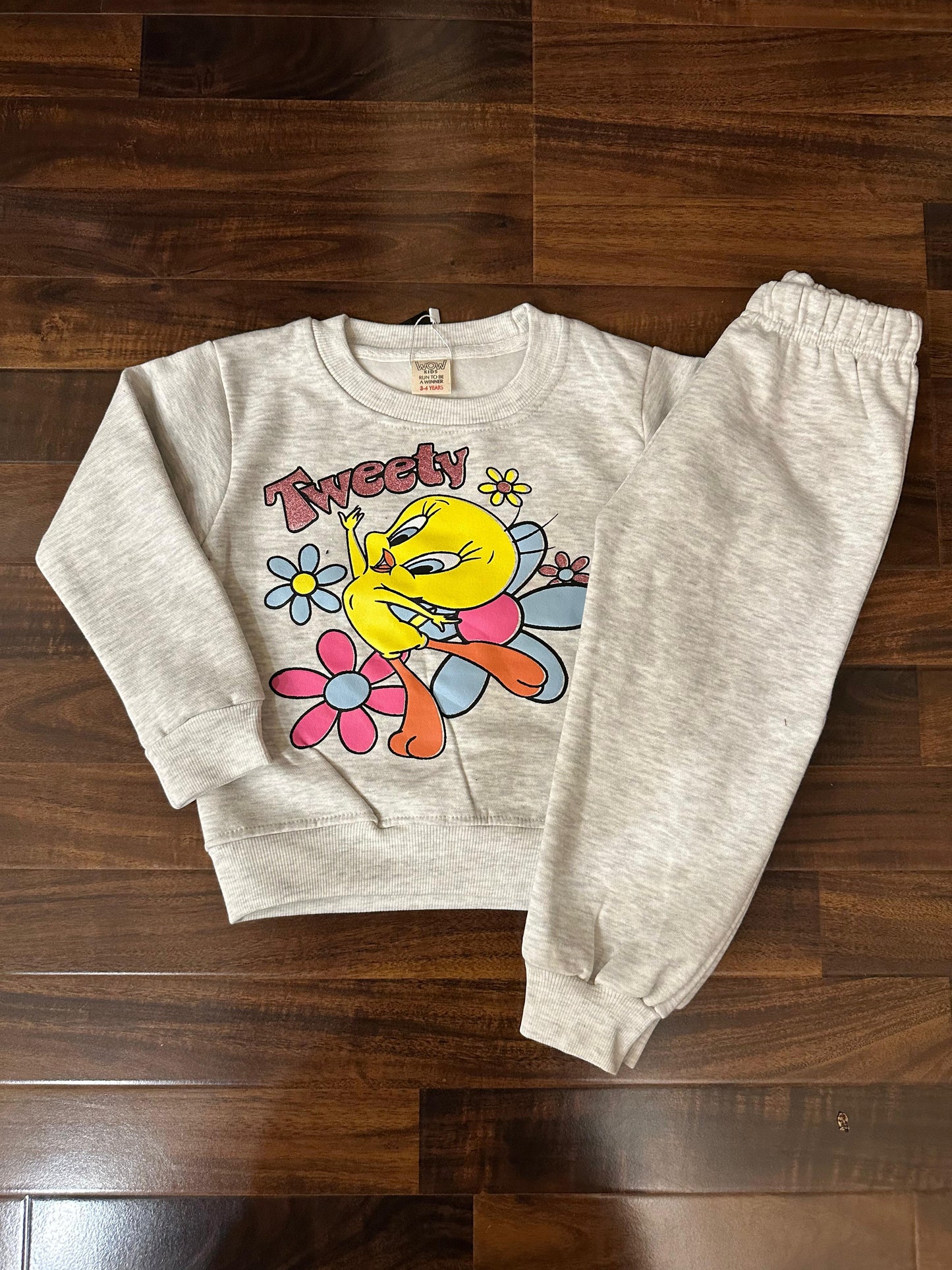 Grey tweety  tracksuit for kids