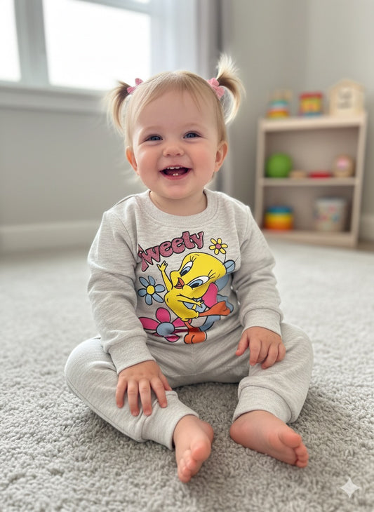 Grey tweety  tracksuit for kids