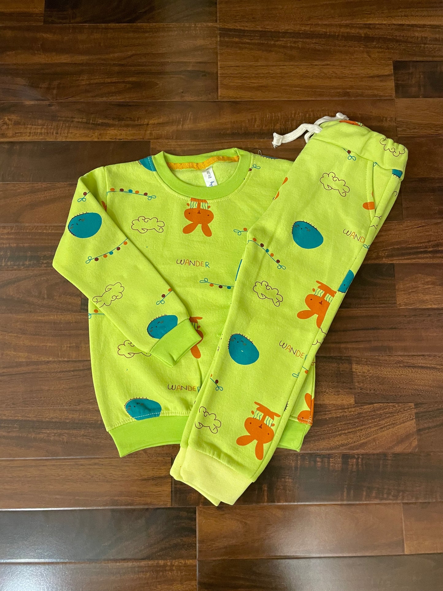 Light green bunny tracksuit for kids