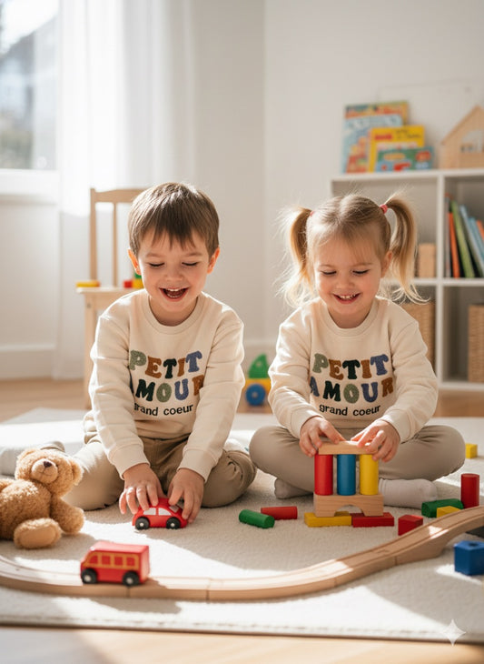 Petit amour graphic sweatshirt for kids