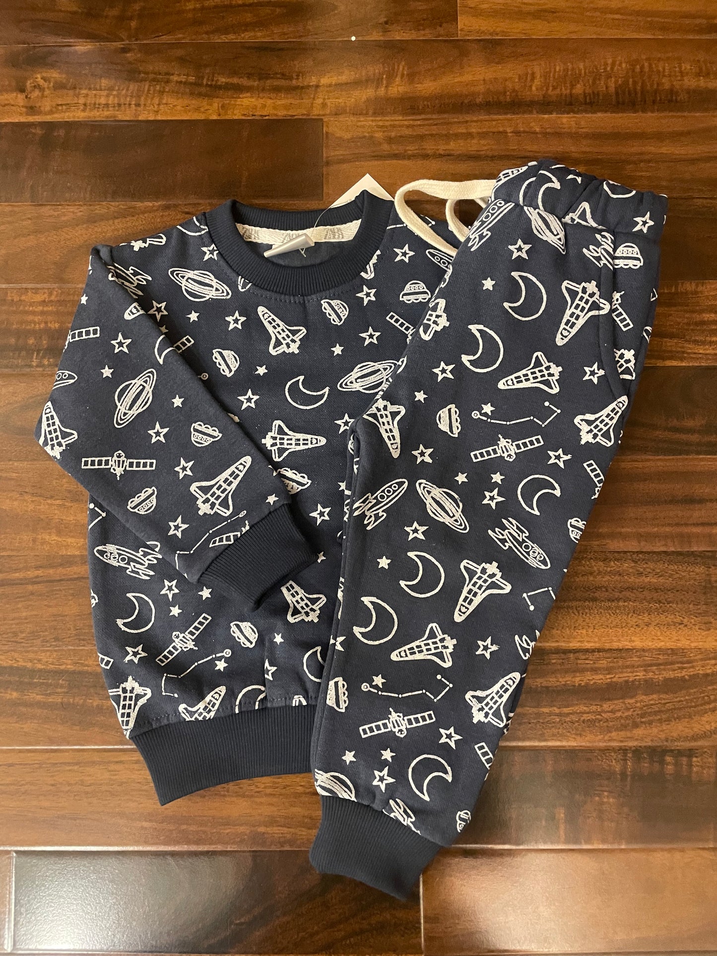 Navy blue air space tracksuit for kids