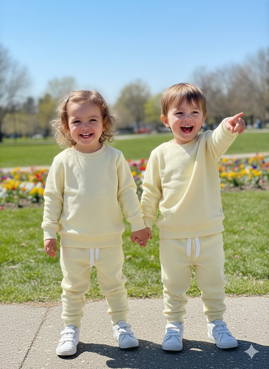 Mellow yellow tracksuit for kids