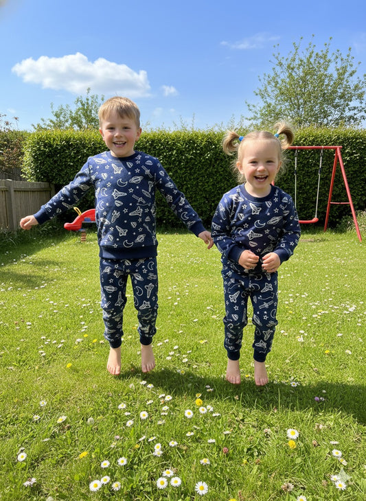 Navy blue air space tracksuit for kids