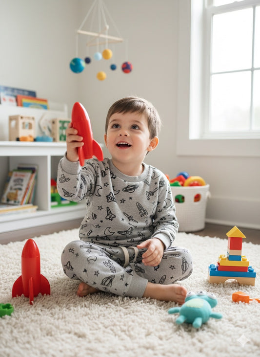 Grey air space tracksuit for kids