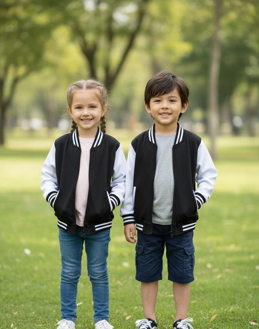 Black baseball jacket for kids